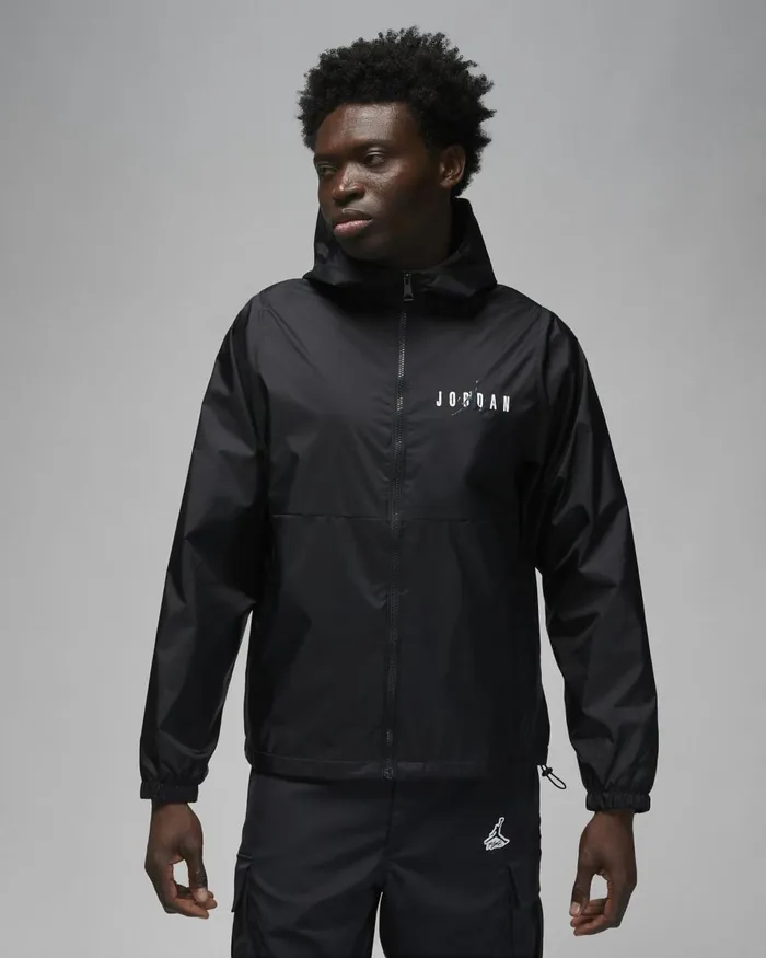 Men Nike Jackets Jordan Essentials Blackblackdark Smoke Grey