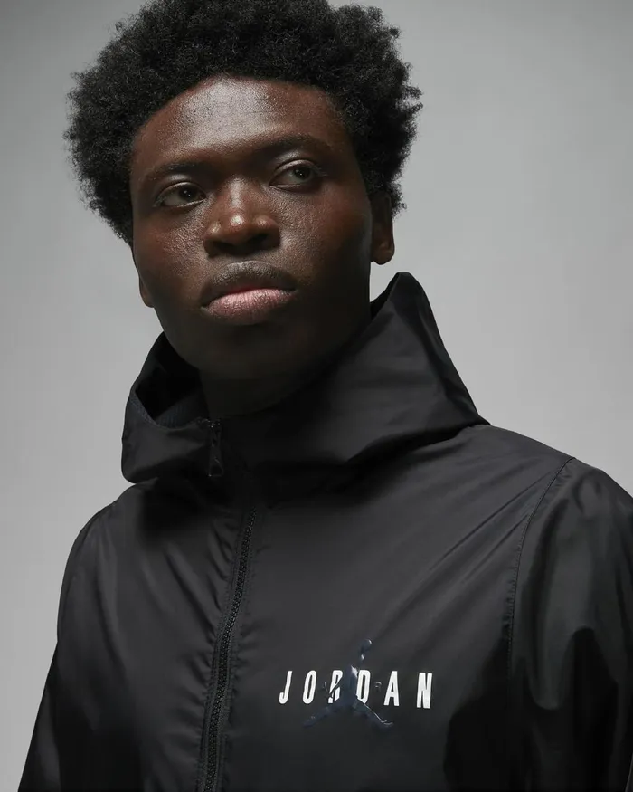 Men Nike Jackets Jordan Essentials Blackblackdark Smoke Grey