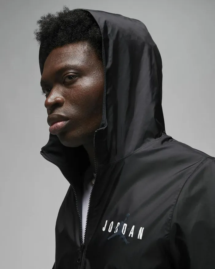 Men Nike Jackets Jordan Essentials Blackblackdark Smoke Grey
