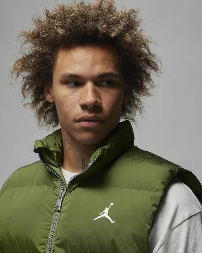 Men Nike Jackets Jordan Essentials Sky J Light Olivesail