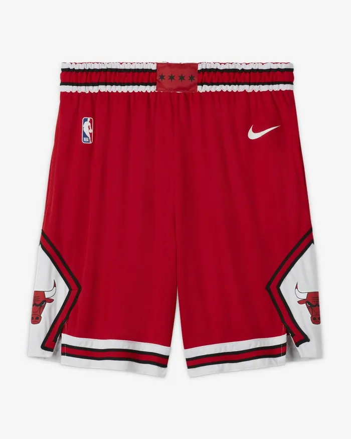 Men Nike Shorts Chicago Bulls Icon Edition University Redwhitewhite