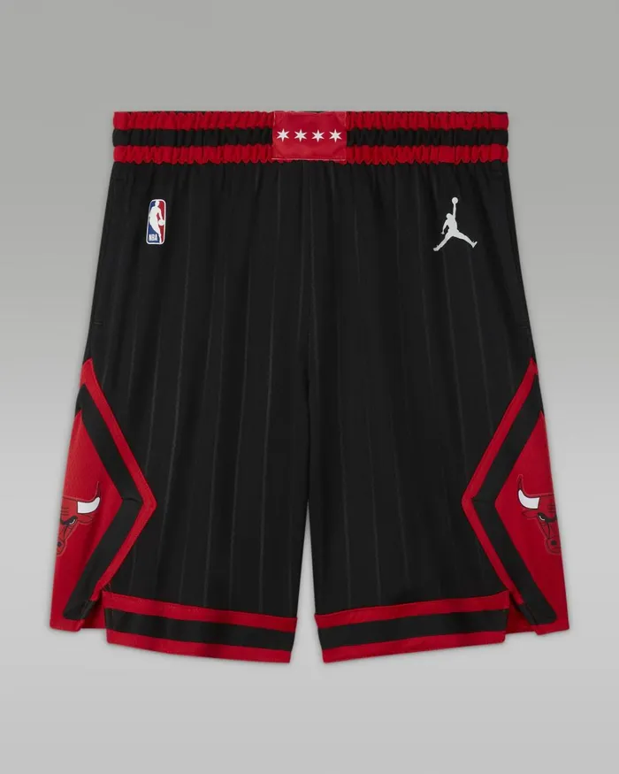 Men Nike Shorts Chicago Bulls Statement Edition Blackuniversity Redwhite
