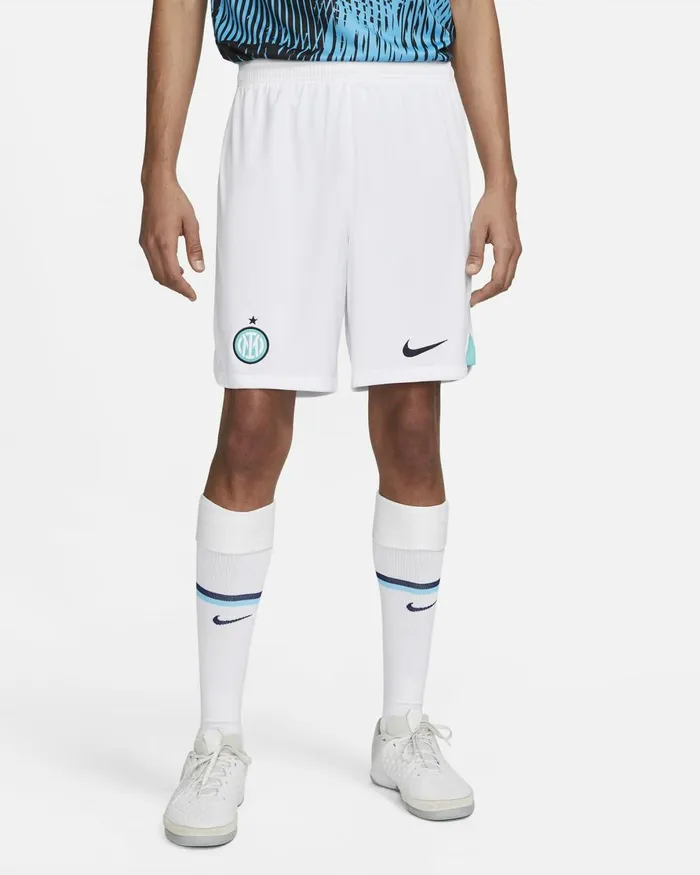 Men Nike Shorts Inter Milan 202223 Stadium Away Whitewhiteblackened Blue