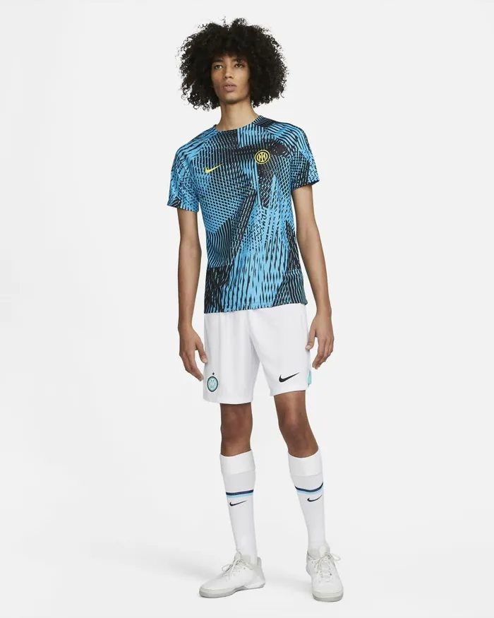Men Nike Shorts Inter Milan 202223 Stadium Away Whitewhiteblackened Blue
