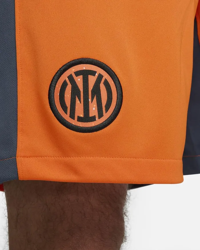 Men Nike Shorts Inter Milan 202324 Stadium Third Safety Orangethunder Blueblack