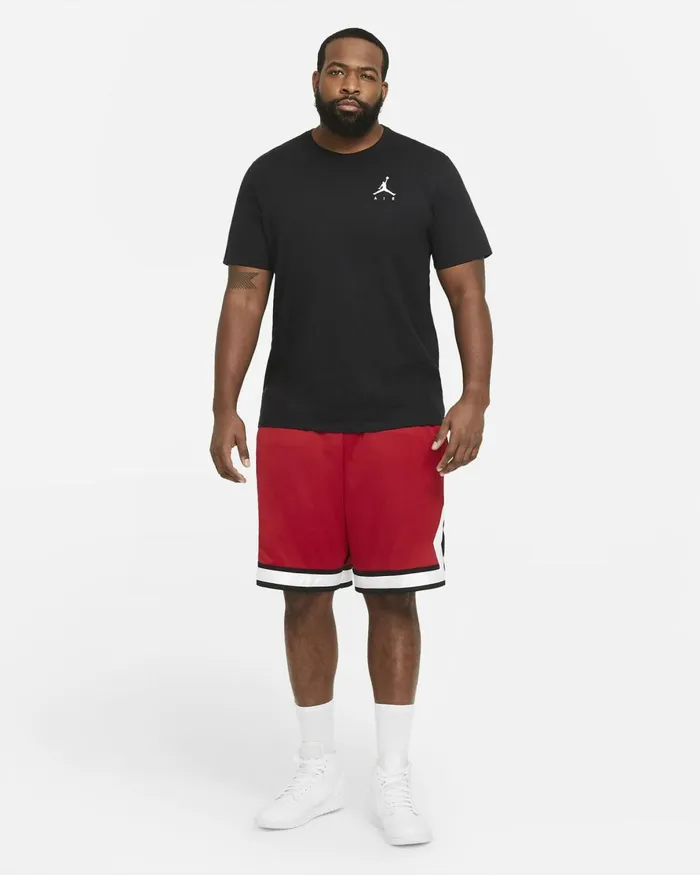 Men Nike Shorts Jordan Jumpman Diamond Gym Redblackwhitegym Red
