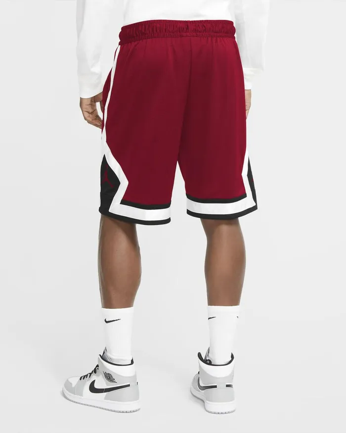 Men Nike Shorts Jordan Jumpman Diamond Gym Redblackwhitegym Red