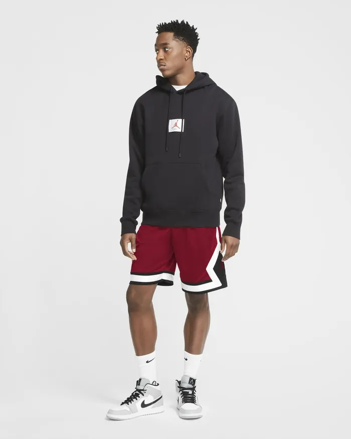 Men Nike Shorts Jordan Jumpman Diamond Gym Redblackwhitegym Red