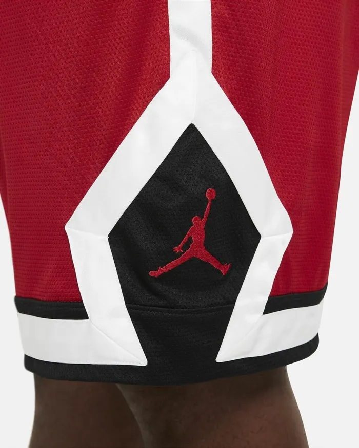 Men Nike Shorts Jordan Jumpman Diamond Gym Redblackwhitegym Red