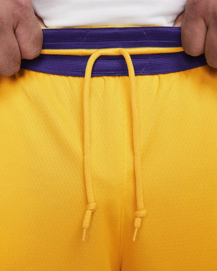 Men Nike Shorts Los Angeles Lakers Icon Edition Amarillofield Purplewhitefield Purple