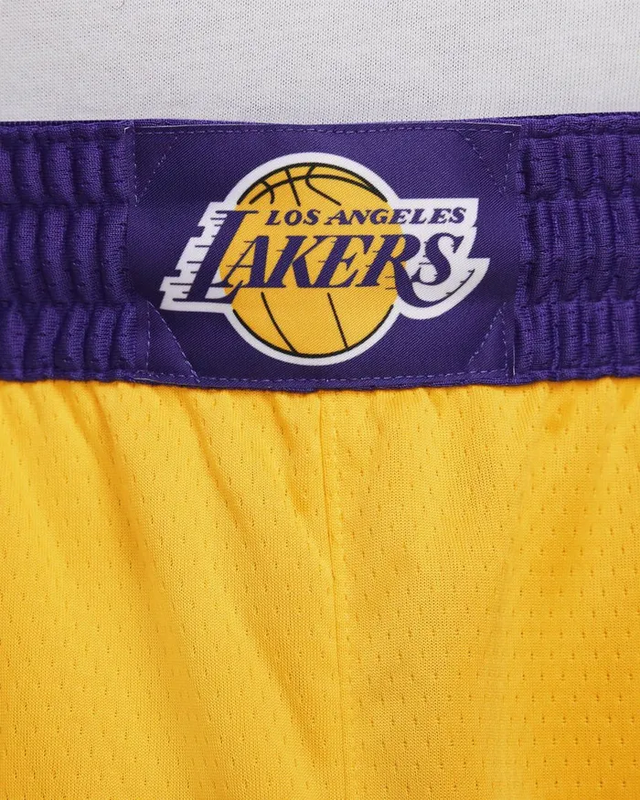 Men Nike Shorts Los Angeles Lakers Icon Edition Amarillofield Purplewhitefield Purple