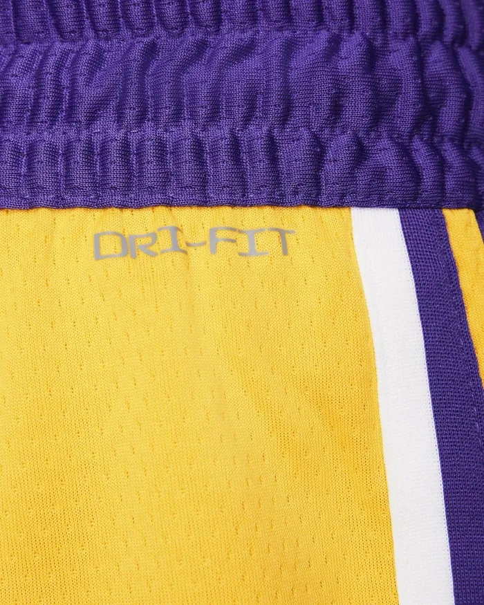 Men Nike Shorts Los Angeles Lakers Icon Edition Amarillofield Purplewhitefield Purple