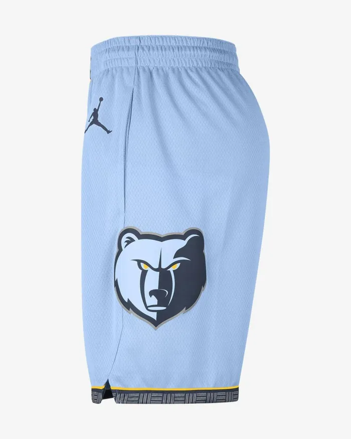 Men Nike Shorts Memphis Grizzlies Statement Edition Light Bluecollege Navy