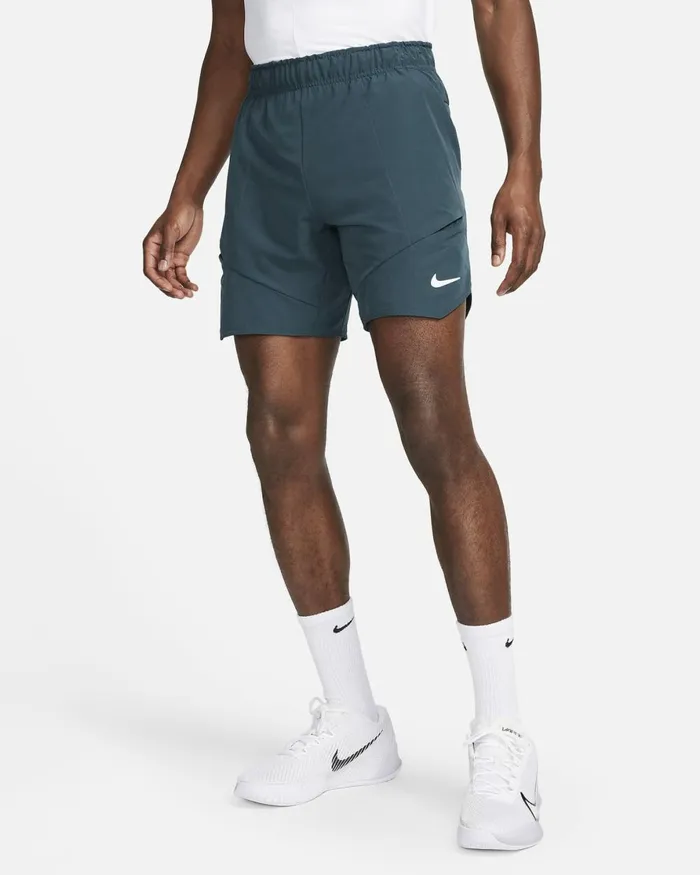 Men Nike Shorts NikeCourt DriFIT Advantage Deep Junglelime Blastwhite