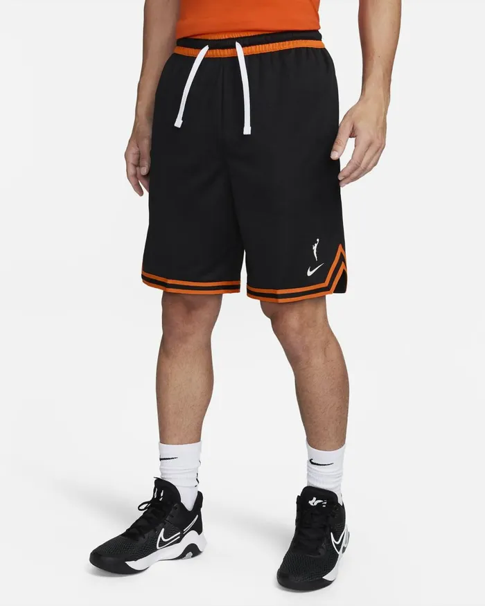 Men Nike Shorts Team 13 Courtside Blackbrilliant Orangewhite