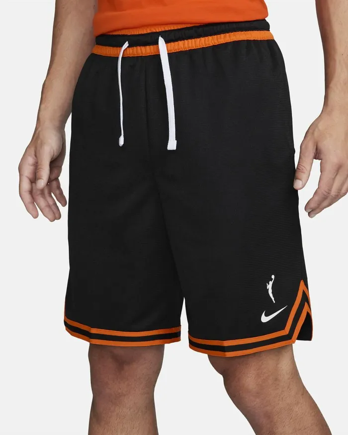 Men Nike Shorts Team 13 Courtside Blackbrilliant Orangewhite