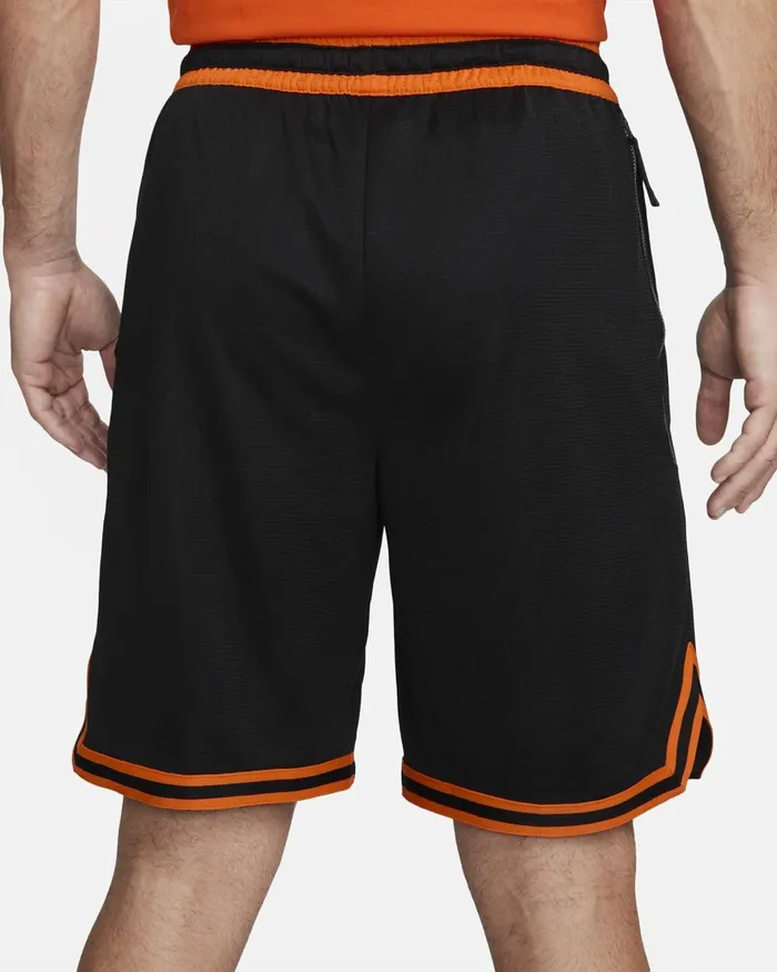 Men Nike Shorts Team 13 Courtside Blackbrilliant Orangewhite