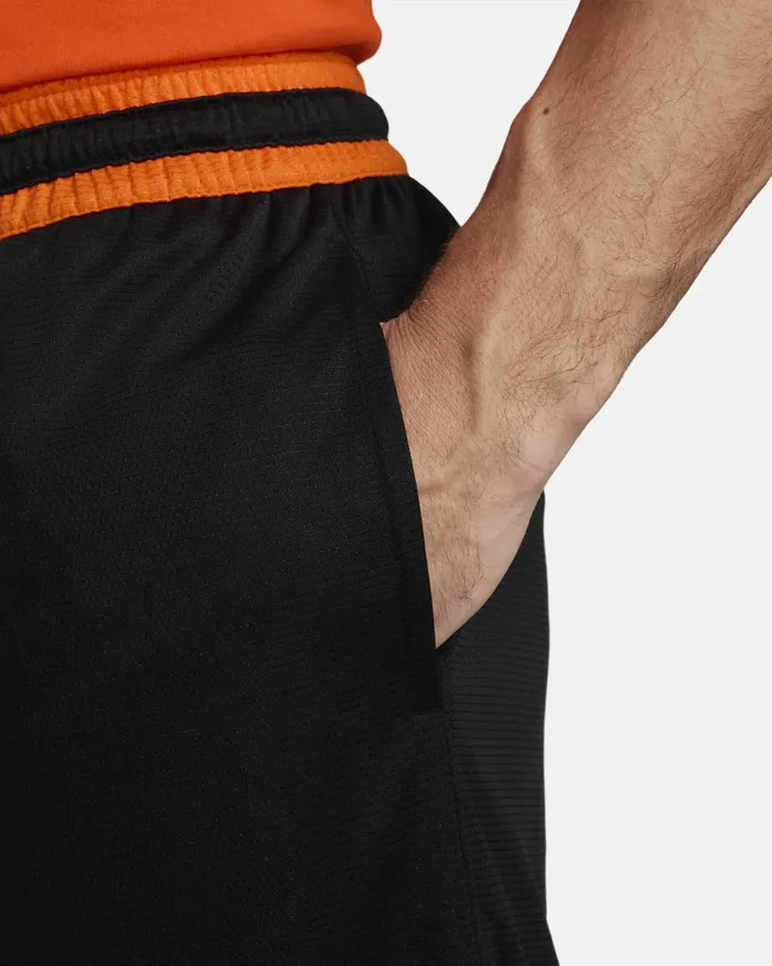Men Nike Shorts Team 13 Courtside Blackbrilliant Orangewhite