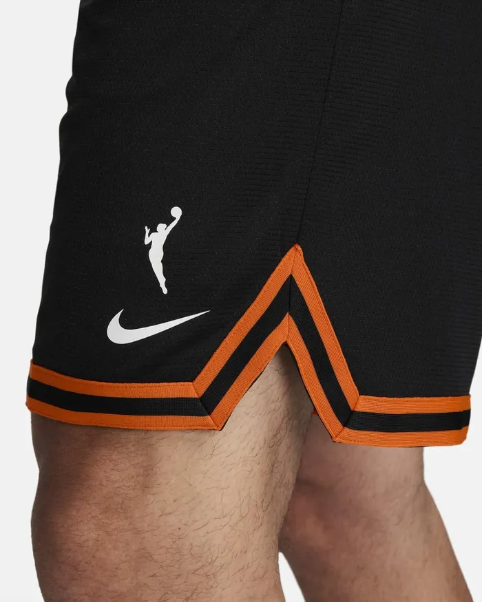 Men Nike Shorts Team 13 Courtside Blackbrilliant Orangewhite