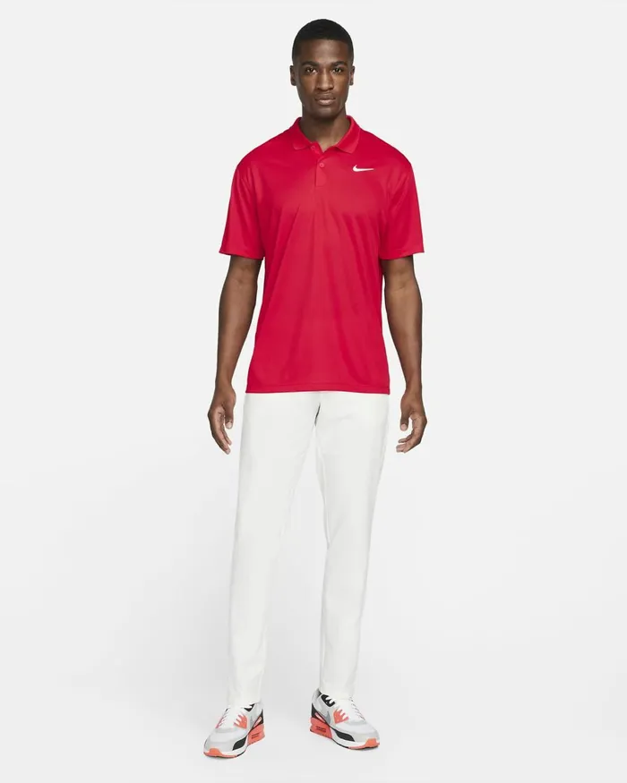 Men Nike Tops And TShirts DriFIT Victory University Redwhite
