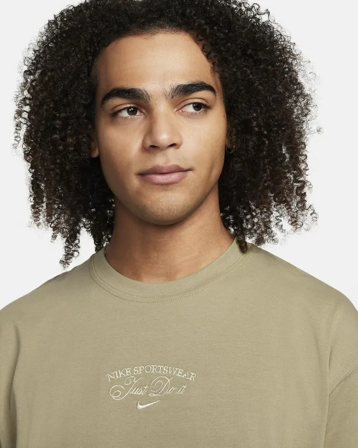 Men Nike Tops And TShirts Sportswear Neutral Olive