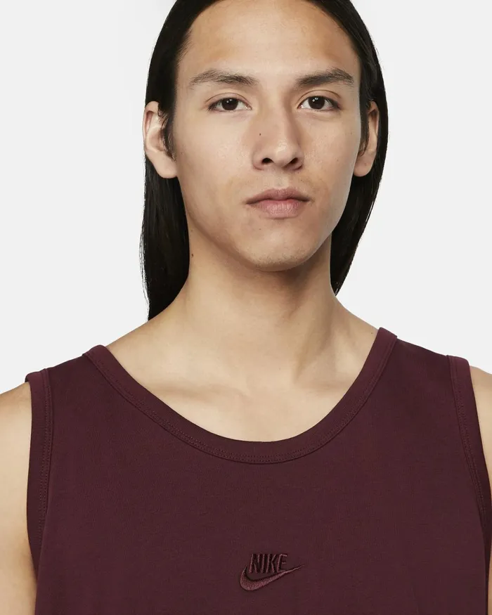 Men Nike Tops And TShirts Sportswear Premium Essentials Night Maroon