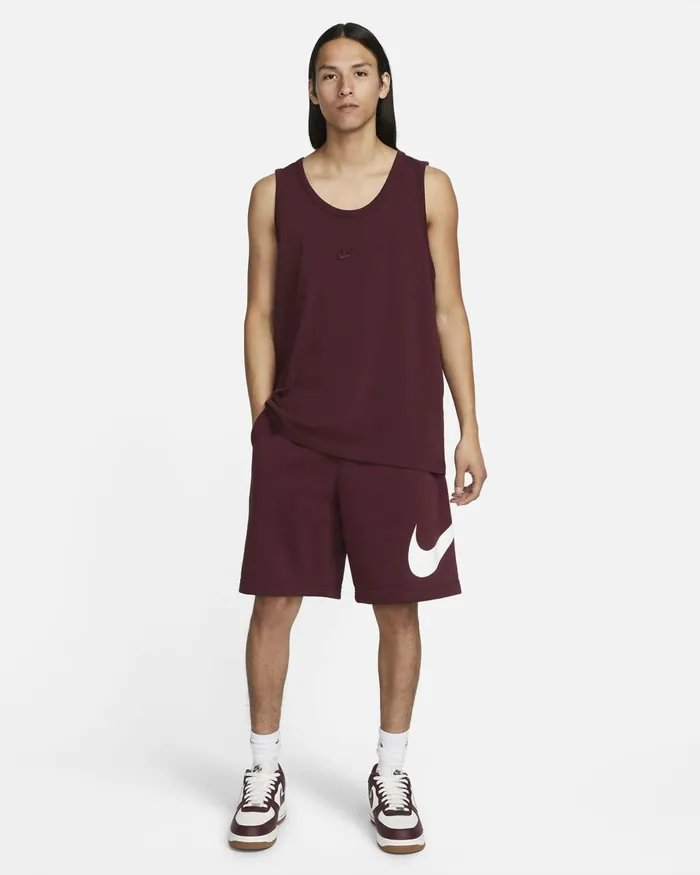 Men Nike Tops And TShirts Sportswear Premium Essentials Night Maroon