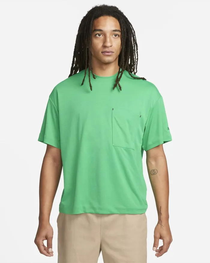 Men Nike Tops And TShirts Sportswear Tech Pack Stadium Greenblackstadium Green
