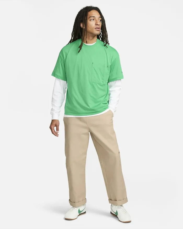 Men Nike Tops And TShirts Sportswear Tech Pack Stadium Greenblackstadium Green