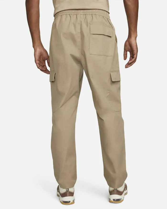 Men Nike Trousers And Tights Club Khakiwhite