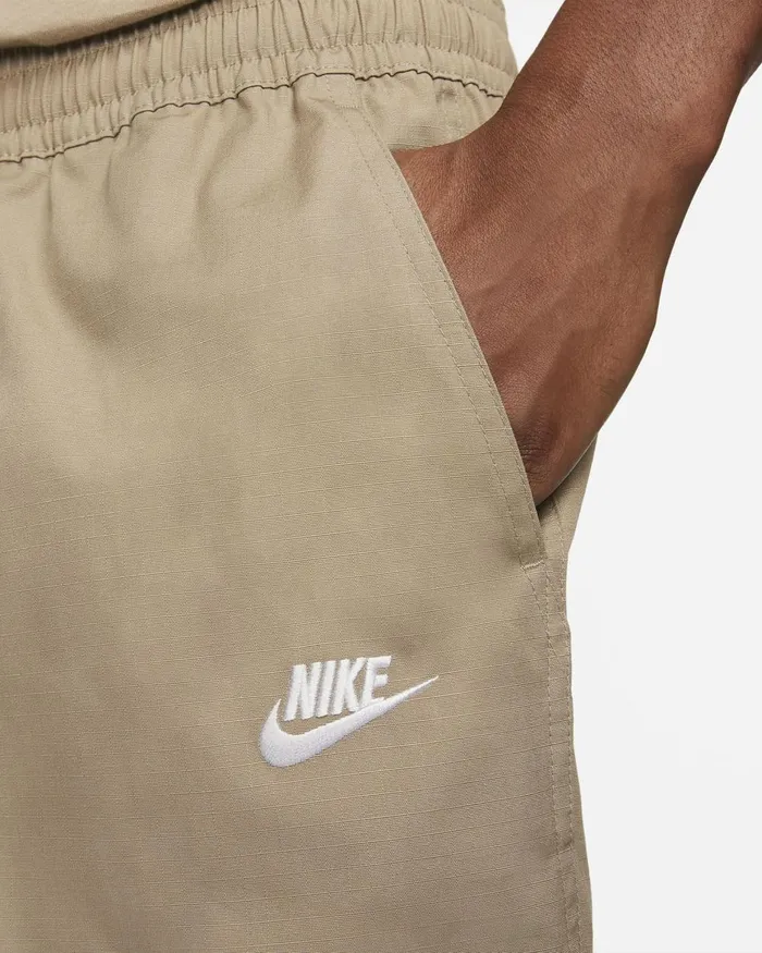 Men Nike Trousers And Tights Club Khakiwhite