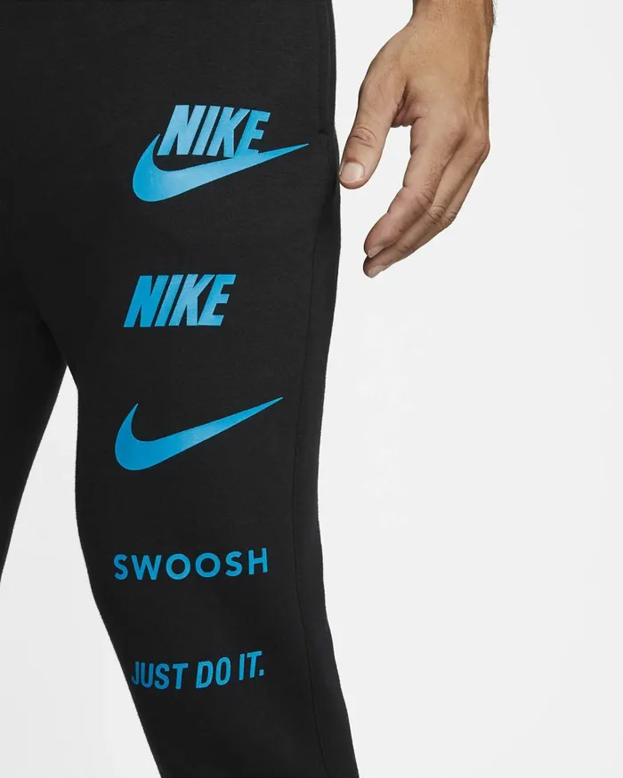 Men Nike Trousers And Tights Sportswear Standard Issue Black