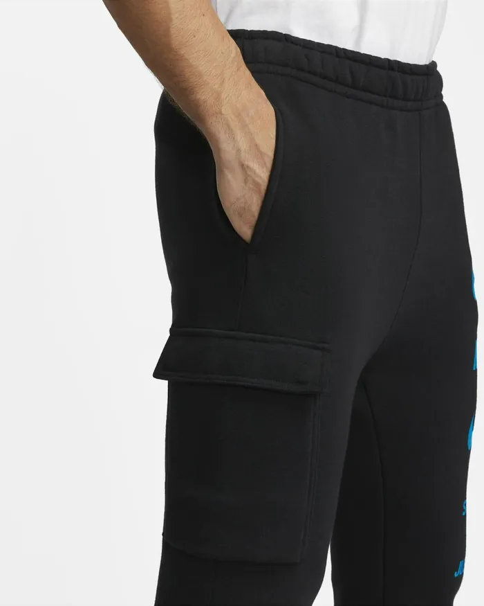 Men Nike Trousers And Tights Sportswear Standard Issue Black