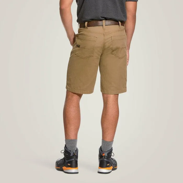 Men Pants and Shorts Ariat Rebar DuraStretch Made Tough 10quot Short Field Khaki