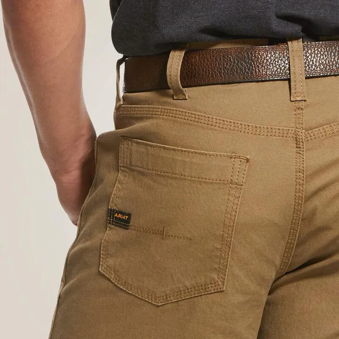 Men Pants and Shorts Ariat Rebar DuraStretch Made Tough 10quot Short Field Khaki