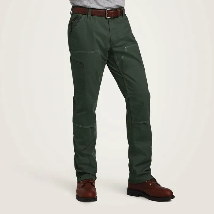 Men Pants and Shorts Ariat Rebar M4 Low Rise DuraStretch Made Tough Double Front Stackable Straight Leg Pant Deep Forest
