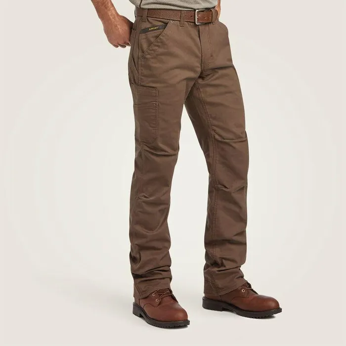 Men Pants and Shorts Ariat Rebar M5 Straight DuraStretch Washed Twill Dungaree Straight Leg Pant Wren