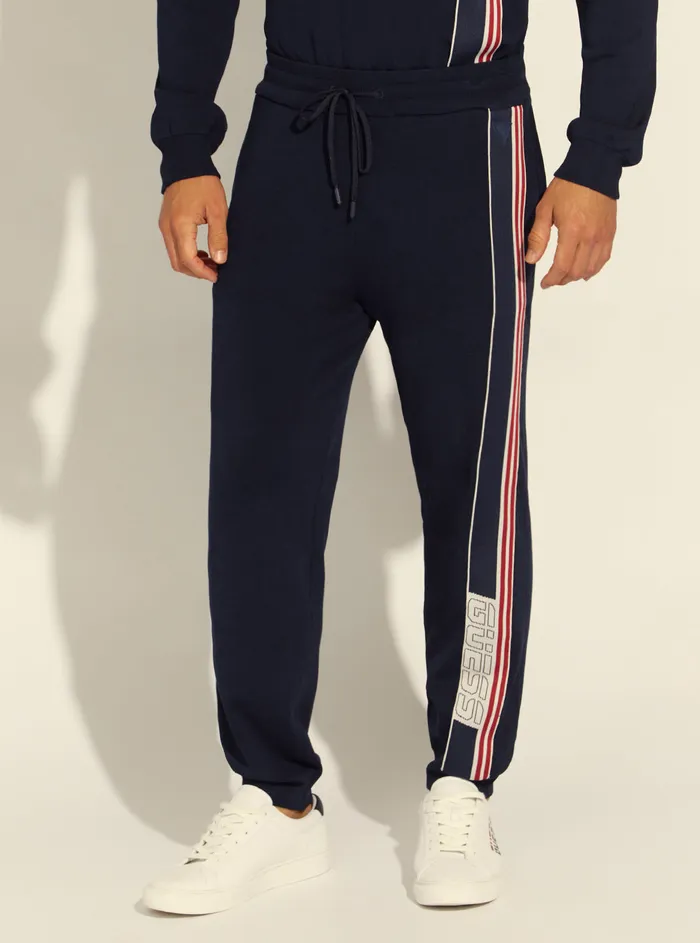 Men Pants and Shorts GUESS Blue Anthony Tech Active Trackpants