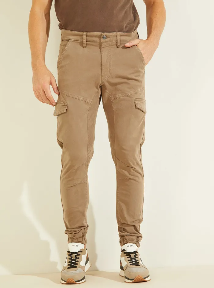 Men Pants and Shorts GUESS Walnut Brown New Kombat Cargo Pants