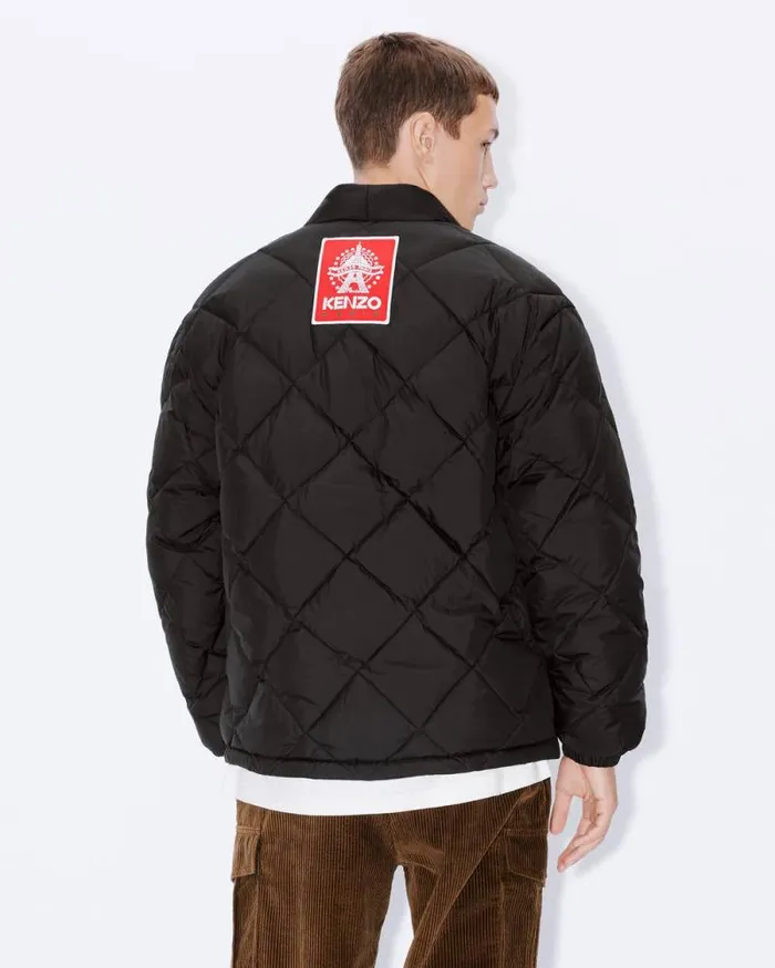 Men Puffer Kimono Jacket Black Kenzo Jackets And Coats