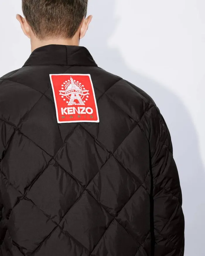 Men Puffer Kimono Jacket Black Kenzo Jackets And Coats