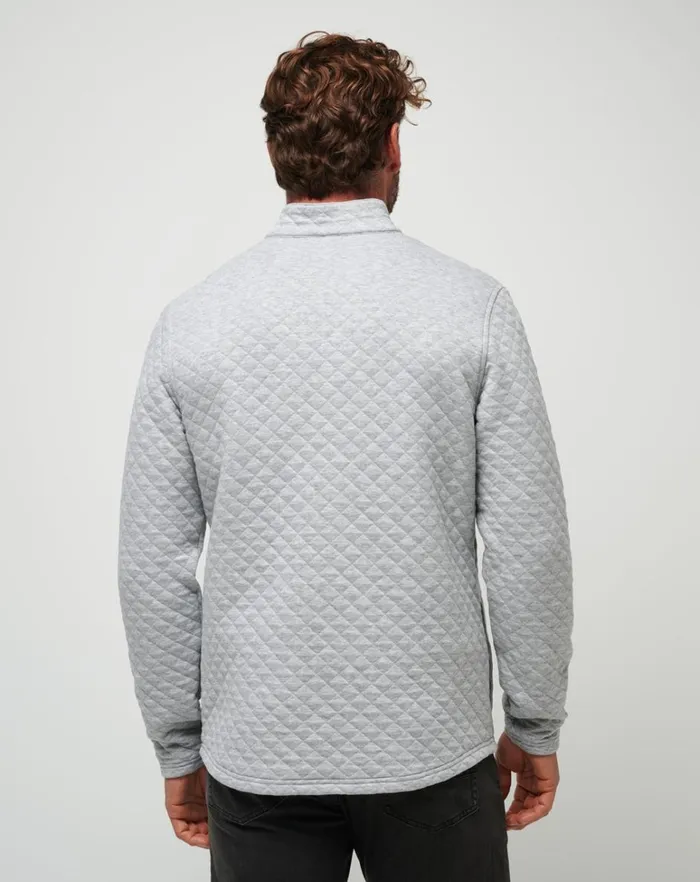 Men Quarter Zips TravisMathew TRANSATLANTIC QUARTER ZIP Heather Light Grey Men Quarter Zips TravisMathew TRANSATLANTIC QUARTER ZIP Heather Light Grey