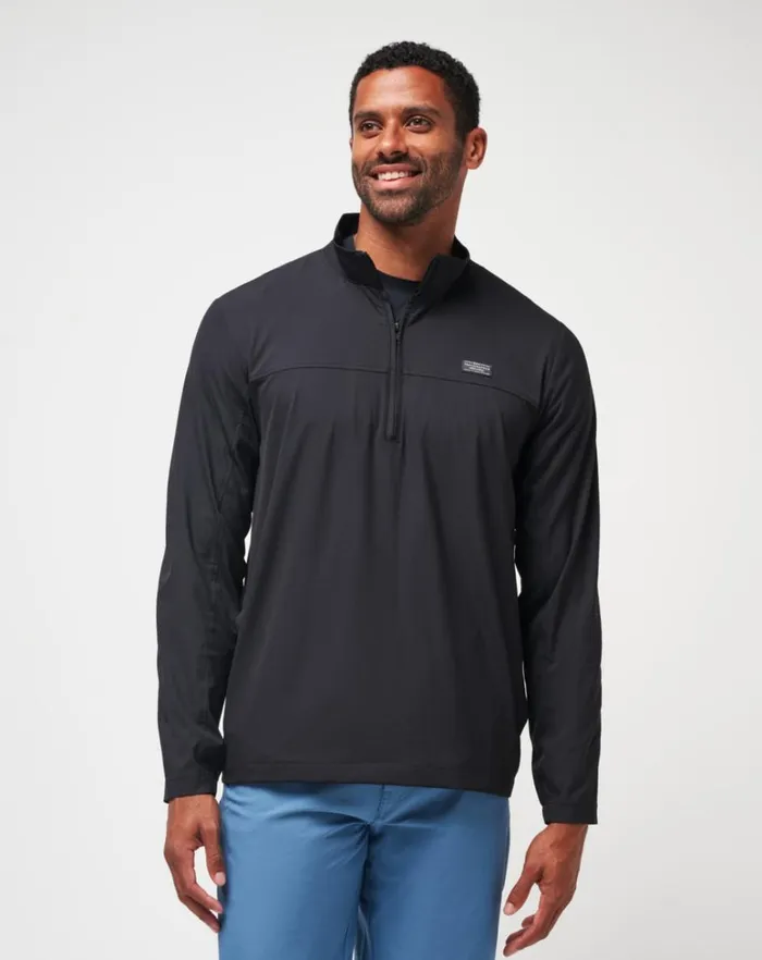Men Quarter Zips TravisMathew WANDERLUST QUARTER ZIP Black