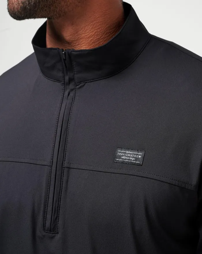 Men Quarter Zips TravisMathew WANDERLUST QUARTER ZIP Black