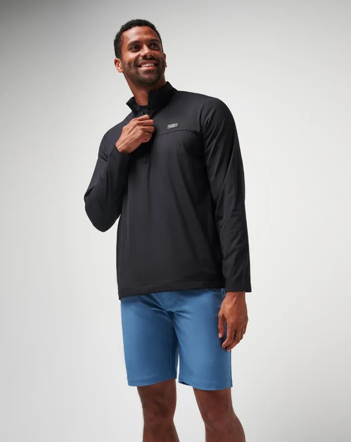 Men Quarter Zips TravisMathew WANDERLUST QUARTER ZIP Black