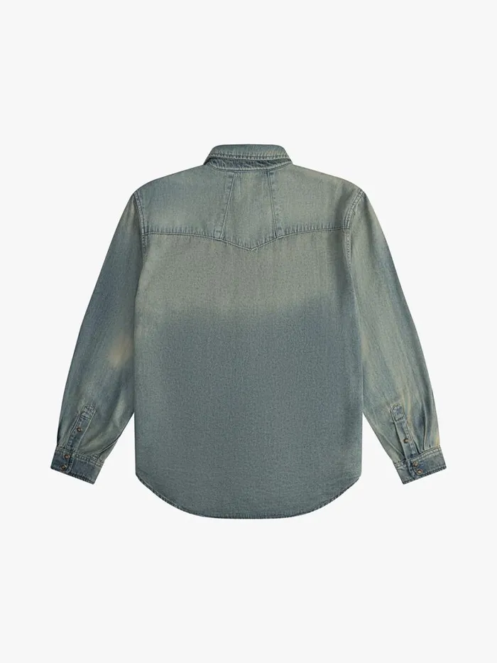 Men Rhude Denim WESTERN DENIM SHIRT Dark Indigo