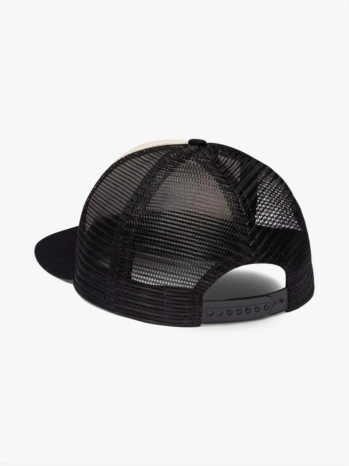 Men Rhude Hats BLACK HILLS CANVAS TRUCKER HAT Blackvtg White