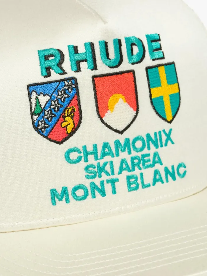 Men Rhude Hats CHAMONIX SATIN STRUCTURE HAT Off White