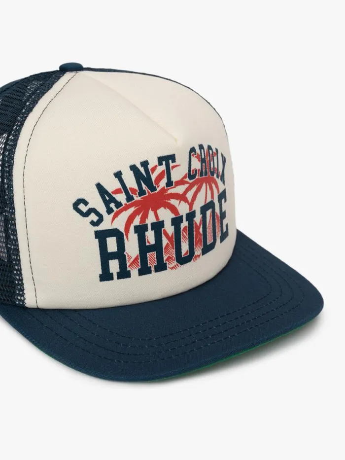 Men Rhude Hats SAINT CROIX TRUCKER HAT Navyivory