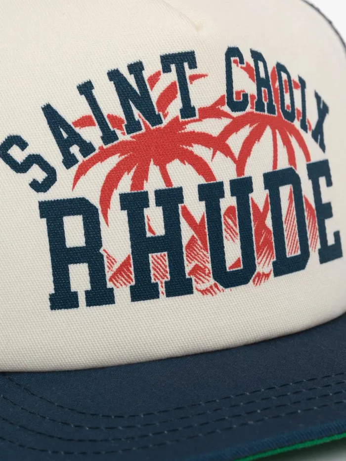 Men Rhude Hats SAINT CROIX TRUCKER HAT Navyivory
